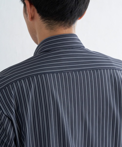 IKKA LOUNGE（イッカラウンジ）の「GOKU楽ワークスイスカラーシャツ（シャツ/ブラウス・メンズ・ネイビー/ホワイト・L/M/S/XL）」の11枚目の写真