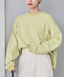 coen | USAコットンレトロボーダーTシャツ(WEB限定カラー)(Tシャツ/カットソー)