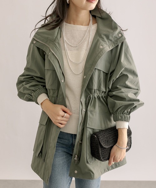 RIVE DROITE(リヴドロワ)の「フーデッドマウンテンパーカー(マウンテンパーカー・レディース・ブラック/カーキ/ライトグレー・FREE)」の16枚目の写真