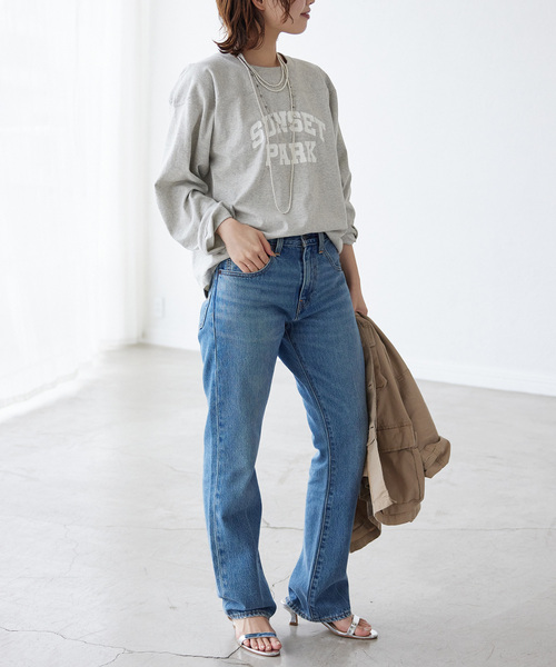 SLOBE IENA(スローブイエナ)の「【Champion / チャンピオン】SLOBE別注 フットボールロンTEE(Tシャツ/カットソー・レディース・ライトグレー/ホワイト/ベージュ・FREE)」の5枚目の写真