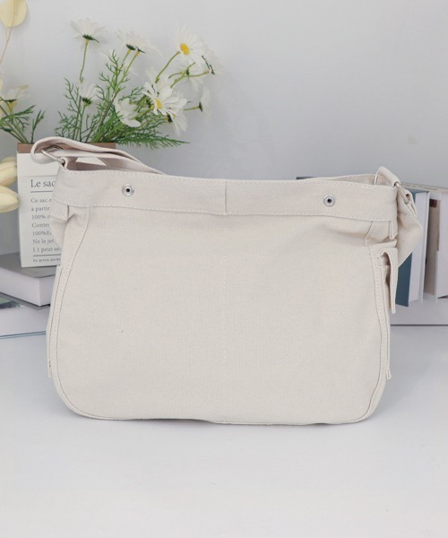 Miniministore（ミニミニストア）の「ショルダーバッグ キャンバス 大容量通学（ショルダーバッグ・レディース・アイボリー・FREE）」の5枚目の写真