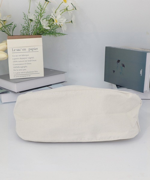 Miniministore（ミニミニストア）の「ショルダーバッグ キャンバス 大容量通学（ショルダーバッグ・レディース・アイボリー・FREE）」の6枚目の写真