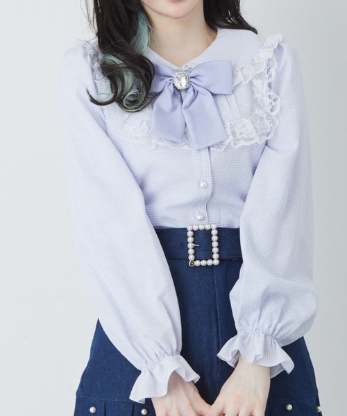 TISSU ROUGE ブラウス　新品　ギンガムチェック Ank Rouge（アンクルージュ）の「ギンガムブラウス（シャツ