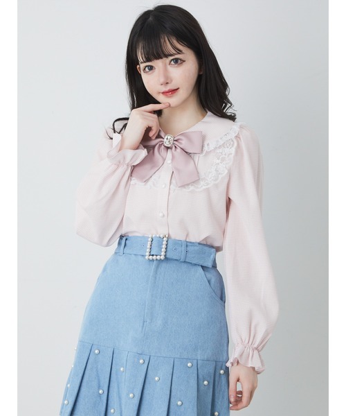 TISSU ROUGE ブラウス　新品　ギンガムチェック 楽天市場】＼タイムセール開催中♪／ ギンガムチェック ブラウス