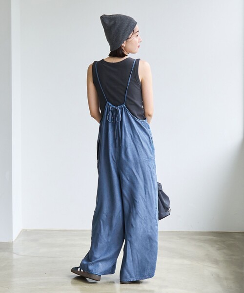 coen（コーエン）の「ベーシックカップ付きリブタンク（タンクトップ・レディース・オフホワイト/ダークグリーン/ダークグレー/ベージュ・M/L）」の8枚目の写真