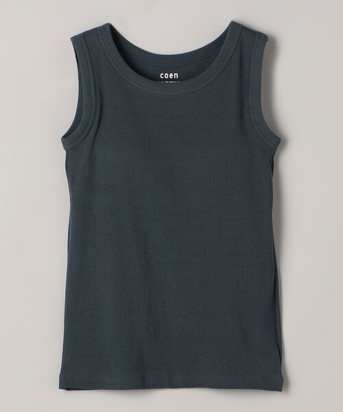 coen（コーエン）の「ベーシックカップ付きリブタンク（タンクトップ・レディース・オフホワイト/ダークグリーン/ダークグレー/ベージュ・M/L）」の17枚目の写真