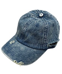 XU（エックスユー）の「【Never mind the XU】wash denim cap / 【ネバーマインド ザ エックスユー】ウォッシュデニムキャップ（キャップ）」