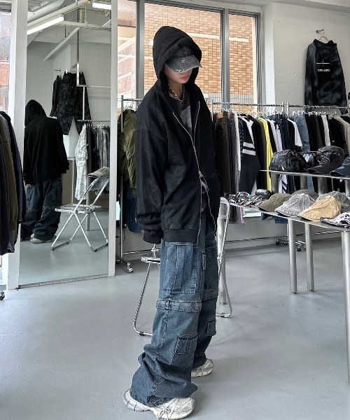 Never mind the XU(ネバーマインドザエックスユー)の「【Never mind the XU】wash denim cap / 【ネバーマインド ザ エックスユー】ウォッシュデニムキャップ(キャップ・メンズ・ブラック/ブルー・ONE SIZE)」の21枚目の写真