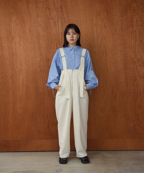 Amiur（エミレ）の「back drawstring smooth shirt / バックドローストリングスムースシャツ（シャツ/ブラウス・レディース・ブルー/ホワイト/ピンク・FREE）」の17枚目の写真