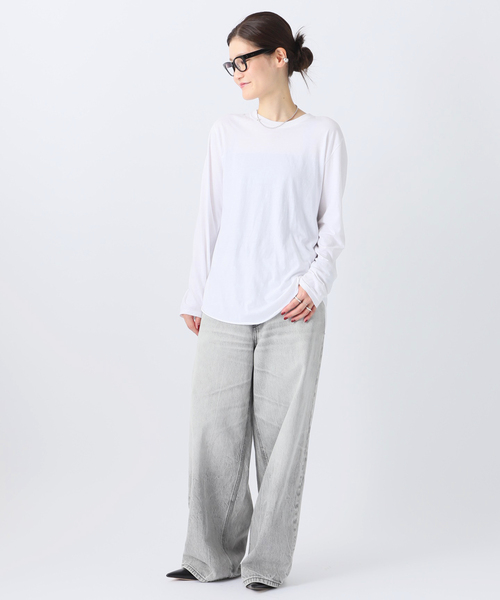 AP STUDIO（エーピーストゥディオ）の「New ラウンドテールTシャツ（Tシャツ/カットソー・レディース・ホワイト・FREE）」の4枚目の写真