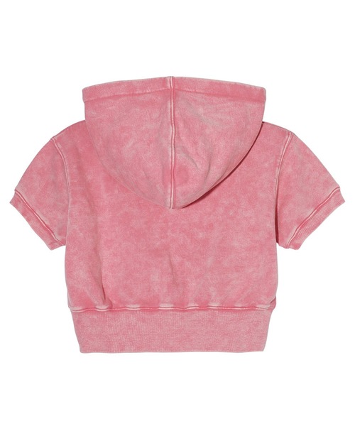 X-girl（エックスガール）の「COMPACT S/S HOODIE（パーカー・レディース・ブルー/ブラック/ピンク・S/M）」の14枚目の写真