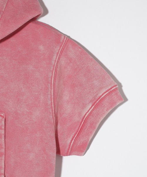 X-girl（エックスガール）の「COMPACT S/S HOODIE（パーカー・レディース・ブルー/ブラック/ピンク・S/M）」の17枚目の写真