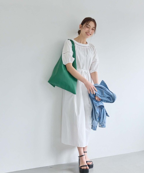 Edit Sheen（エディットシーン）の「トライアングルワンショルダートートバッグ（トートバッグ・レディース・シルバー/ブラック/グリーン・FREE）」の5枚目の写真