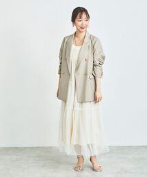 チュールティアードキャミワンピース