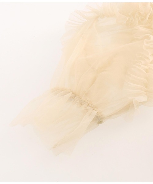 Settimissimo(セッティミッシモ)の「フリルキャンディースリーブ シアー プルオーバー 長袖(Tシャツ/カットソー・レディース・ブラック/アイボリー・FREE)」の16枚目の写真