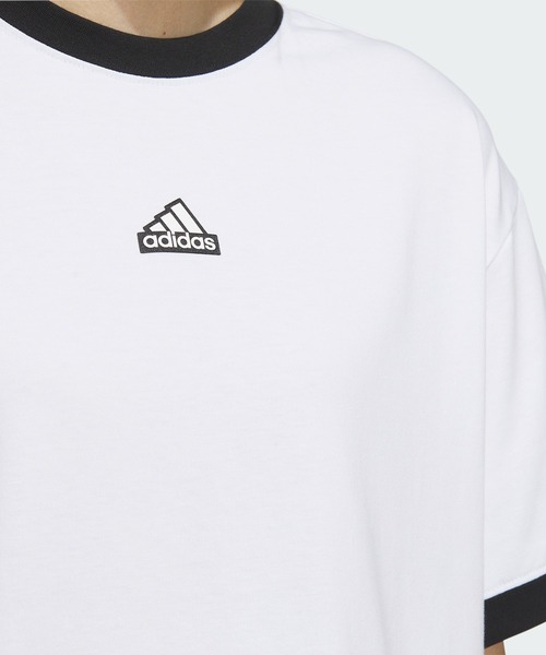 adidas(アディダス)の「ワーディング ルーズフィット シングルジャージー 半袖Tシャツ / アディダス adidas(Tシャツ/カットソー・レディース・ホワイト・X-LARGE/SMALL/MEDIUM/LARGE/XX-LARGE)」の2枚目の写真