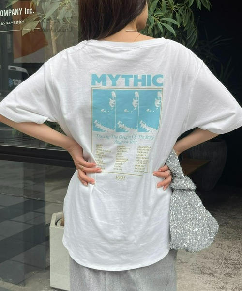 CIAOPANIC TYPY（チャオパニックティピー）の「USAコットンアソートロゴ裾ラウンドTEE（Tシャツ/カットソー・レディース・ホワイト系その他/ホワイト/ホワイト系その他2・ONE SIZE）」の3枚目の写真