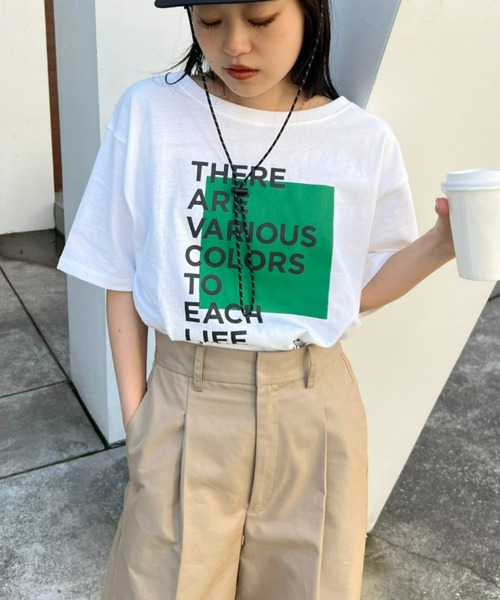 CIAOPANIC TYPY（チャオパニックティピー）の「USAコットンアソートロゴ裾ラウンドTEE（Tシャツ/カットソー・レディース・ホワイト系その他/ホワイト/ホワイト系その他2・ONE SIZE）」の17枚目の写真