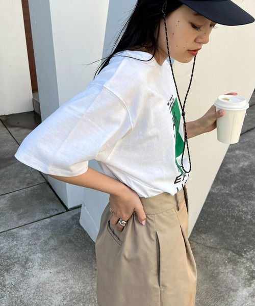 CIAOPANIC TYPY（チャオパニックティピー）の「USAコットンアソートロゴ裾ラウンドTEE（Tシャツ/カットソー・レディース・ホワイト系その他/ホワイト/ホワイト系その他2・ONE SIZE）」の19枚目の写真