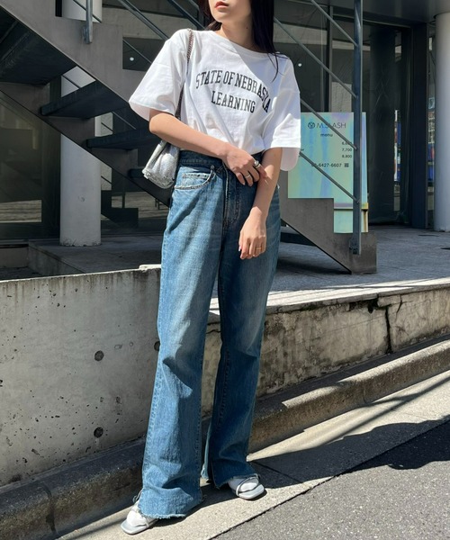 CIAOPANIC TYPY（チャオパニックティピー）の「USAコットンアソートロゴ裾ラウンドTEE（Tシャツ/カットソー・レディース・ホワイト系その他/ホワイト/ホワイト系その他2・ONE SIZE）」の12枚目の写真