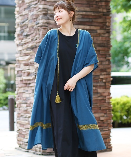 チチカカ(チチカカ)の「ジオメトリック刺繍カーディガン(カーディガン/ボレロ・レディース・マスタード/ブルー/ブラック・FREE)」の7枚目の写真