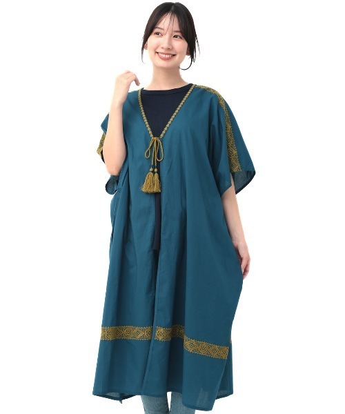 チチカカ(チチカカ)の「ジオメトリック刺繍カーディガン(カーディガン/ボレロ・レディース・マスタード/ブルー/ブラック・FREE)」の13枚目の写真