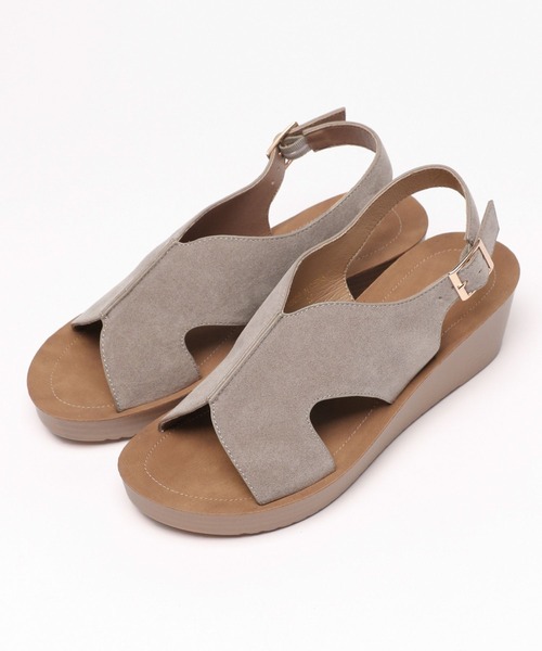 LEPSIM(レプシィム)の「クッションウェッジサンダル 996273(サンダル・レディース・グレイッシュベージュ/ブラック/シルバー・LARGE/MEDIUM/SMALL)」の6枚目の写真