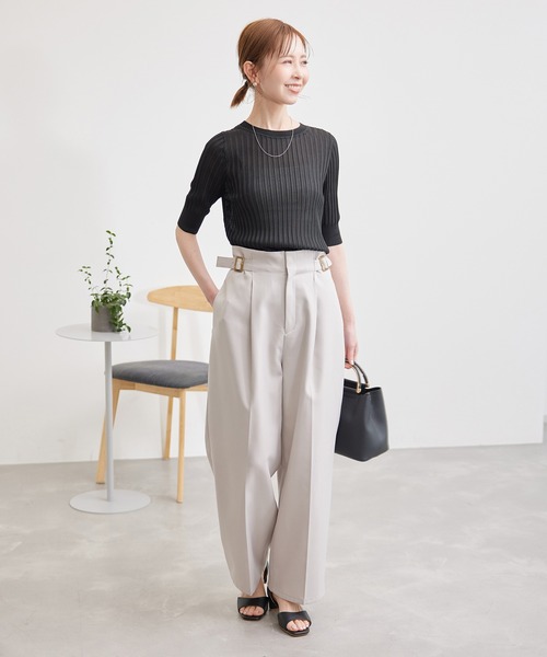 ROPE' PICNIC(ロペピクニック)の「メタルライクヤーンニットプルオーバー(ニット/セーター・レディース・ホワイト/ブラック/クリーム・38)」の22枚目の写真