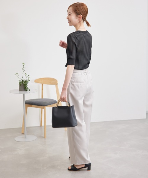 ROPE' PICNIC(ロペピクニック)の「メタルライクヤーンニットプルオーバー(ニット/セーター・レディース・ホワイト/ブラック/クリーム・38)」の16枚目の写真