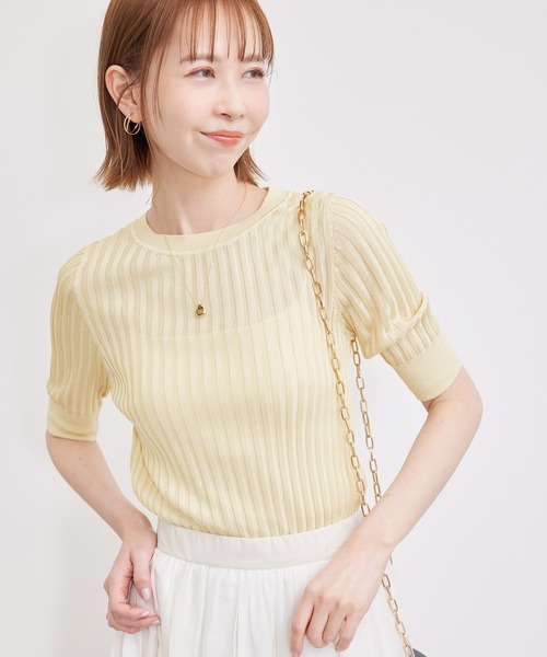 ROPE' PICNIC(ロペピクニック)の「メタルライクヤーンニットプルオーバー(ニット/セーター・レディース・ホワイト/ブラック/クリーム・38)」の14枚目の写真