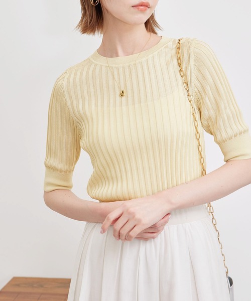 ROPE' PICNIC(ロペピクニック)の「メタルライクヤーンニットプルオーバー(ニット/セーター・レディース・ホワイト/ブラック/クリーム・38)」の15枚目の写真