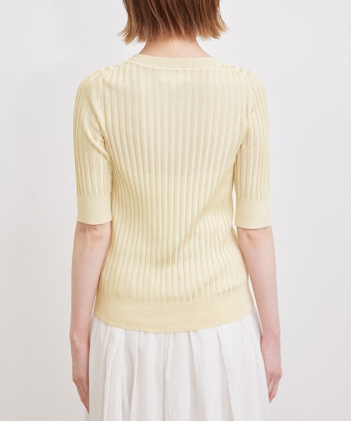 ROPE' PICNIC(ロペピクニック)の「メタルライクヤーンニットプルオーバー(ニット/セーター・レディース・ホワイト/ブラック/クリーム・38)」の6枚目の写真