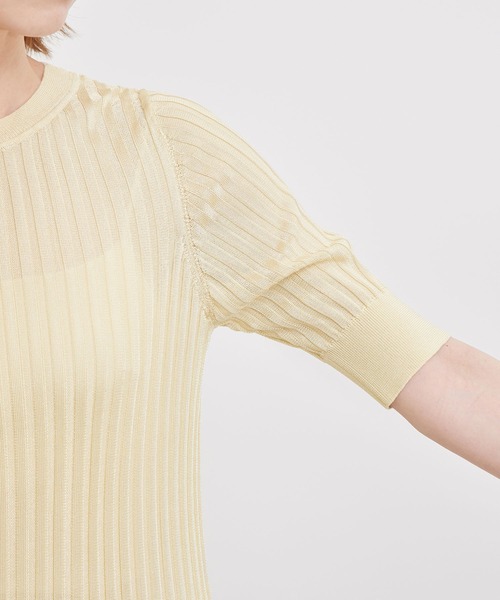 ROPE' PICNIC(ロペピクニック)の「メタルライクヤーンニットプルオーバー(ニット/セーター・レディース・ホワイト/ブラック/クリーム・38)」の8枚目の写真