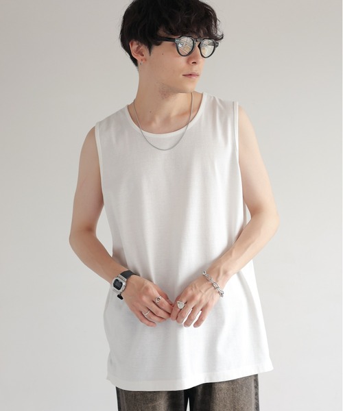 RAGEBLUE（レイジブルー）の「BASIC TANK TOP/ベーシックインナータンクトップ（タンクトップ・メンズ・ホワイト/ブラック・MEDIUM/LARGE）」の15枚目の写真