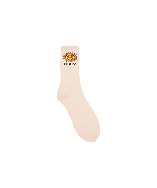 OBEY(オベイ)の「OBEY SUNSHINE SOCKS(オベイ サンシャイン ソックス)(ソックス/靴下・メンズ・ブルー系/ベージュ系・FREE)」の2枚目の写真