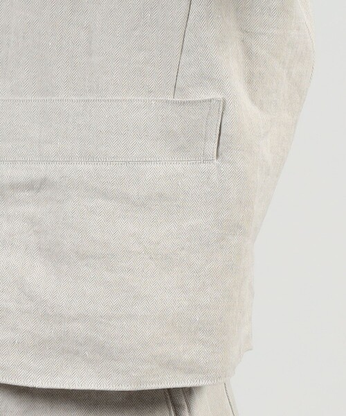 HAVERSACK(ハバーザック)の「HAVERSACK ATTIRE リネン ノーカラージャケット(ノーカラージャケット・メンズ・ホワイト・M/S)」の9枚目の写真