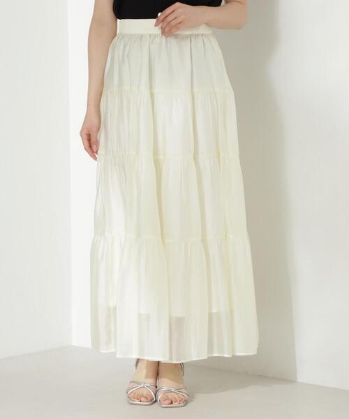 PROPORTION BODY DRESSING（プロポーションボディドレッシング）の「シアーティーアードスカート / 1214120507（スカート・レディース・ホワイト/グレー/ブラック・SMALL/MEDIUM）」の17枚目の写真