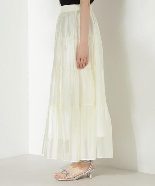 PROPORTION BODY DRESSING（プロポーションボディドレッシング）の「シアーティーアードスカート / 1214120507（スカート・レディース・ホワイト/グレー/ブラック・SMALL/MEDIUM）」の4枚目の写真