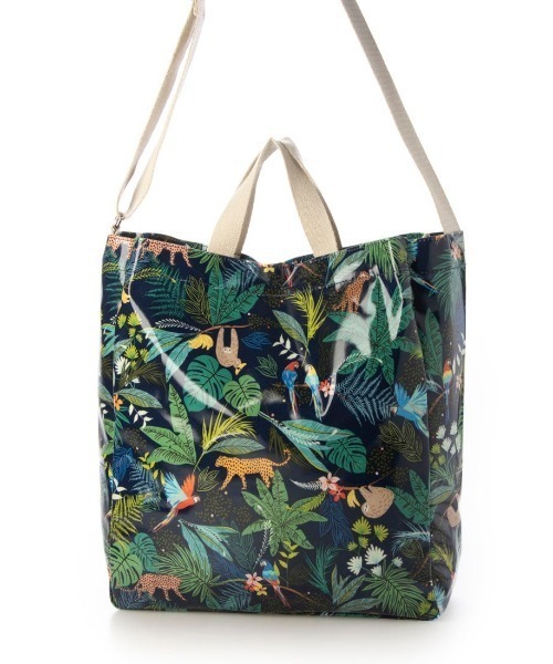 cache cache(カシュ カシュ)の「カシュカシュ cachecache / PVC加工プリント2wayトートバッグ(トートバッグ・レディース・ラベンダー/ネイビー/アイボリー・FREE)」の13枚目の写真