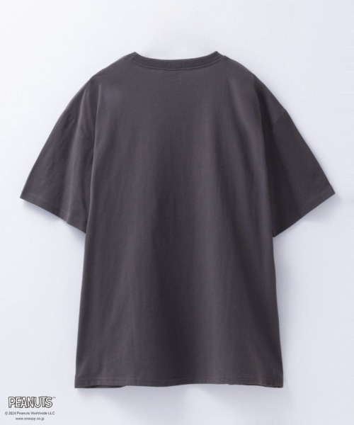 PEANUTS(ピーナッツ)の「【綿100%】 PEANUTS スヌーピー ゆるシルエット刺繍Tシャツ(Tシャツ/カットソー・レディース・ベージュ/チャコールグレー/クリーム/イエロー系その他・フリー)」の17枚目の写真