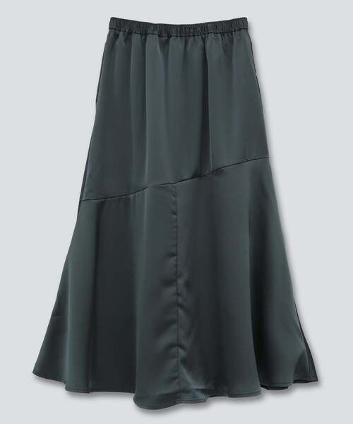 CONVERSE TOKYO（コンバーストウキョウ）の「【WEB LIMITED】MERMAID LINE SATIN SKIRT（スカート・レディース・アイボリー/ブラック/グリーン・FREE）」の3枚目の写真