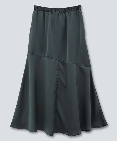 CONVERSE TOKYO（コンバーストウキョウ）の「【WEB LIMITED】MERMAID LINE SATIN SKIRT（スカート・レディース・アイボリー/ブラック/グリーン・FREE）」の4枚目の写真