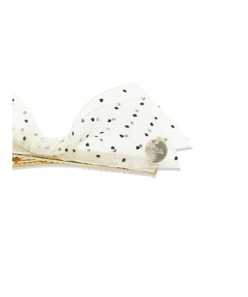 SNIDEL（スナイデル）の「リボンクリップ（バレッタ/ヘアクリップ・レディース・ブラック/アイボリー/ドット・FREE）」の9枚目の写真