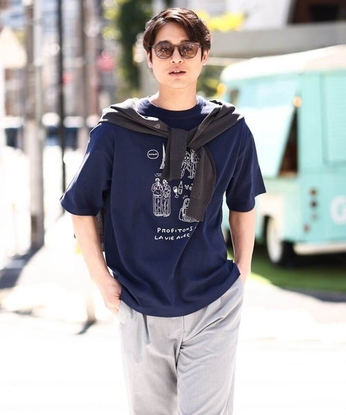 a.v.v（アーヴェヴェ）の「【ドライタッチ】シアーカーディガン（カーディガン/ボレロ・メンズ・チャコールグレー/ベージュ・48/46）」の3枚目の写真