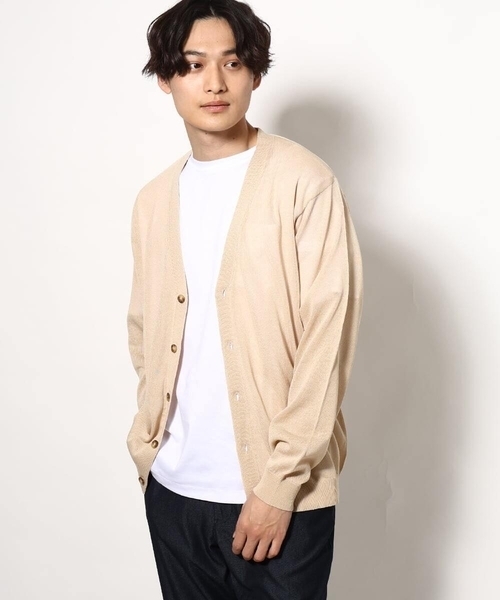 a.v.v（アーヴェヴェ）の「【ドライタッチ】シアーカーディガン（カーディガン/ボレロ・メンズ・チャコールグレー/ベージュ・48/46）」の13枚目の写真