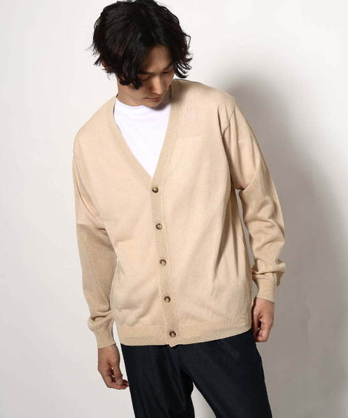 a.v.v（アーヴェヴェ）の「【ドライタッチ】シアーカーディガン（カーディガン/ボレロ・メンズ・チャコールグレー/ベージュ・48/46）」の15枚目の写真