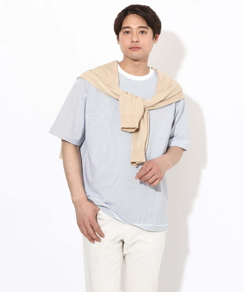 a.v.v（アーヴェヴェ）の「【ドライタッチ】シアーカーディガン（カーディガン/ボレロ・メンズ・チャコールグレー/ベージュ・48/46）」の17枚目の写真