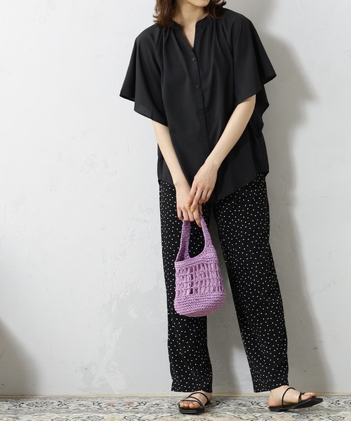 FOUND GOOD（ファウンドグッド）の「アミアミミニBAG（かごバッグ・レディース・グリーン系5/イエロー系5/ブラック/パープル系5/アイボリー・FREE）」の4枚目の写真