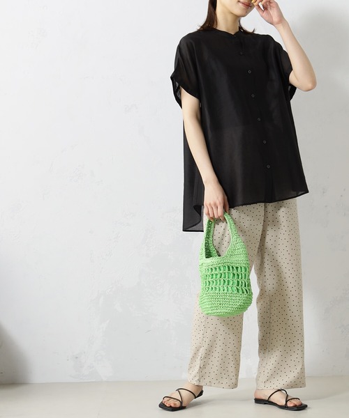FOUND GOOD（ファウンドグッド）の「アミアミミニBAG（かごバッグ・レディース・グリーン系5/イエロー系5/ブラック/パープル系5/アイボリー・FREE）」の11枚目の写真