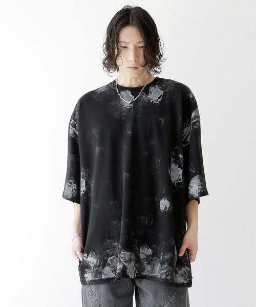 minsobi(ミンソビ)の「ペイントオーバーサイズTシャツ(Tシャツ/カットソー・メンズ・ホワイト/ブラック・FREE)」の20枚目の写真